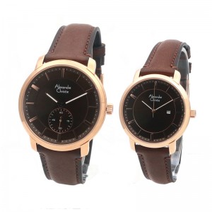 Alexandre Christie AC 8576 Rosegold Brown Couple